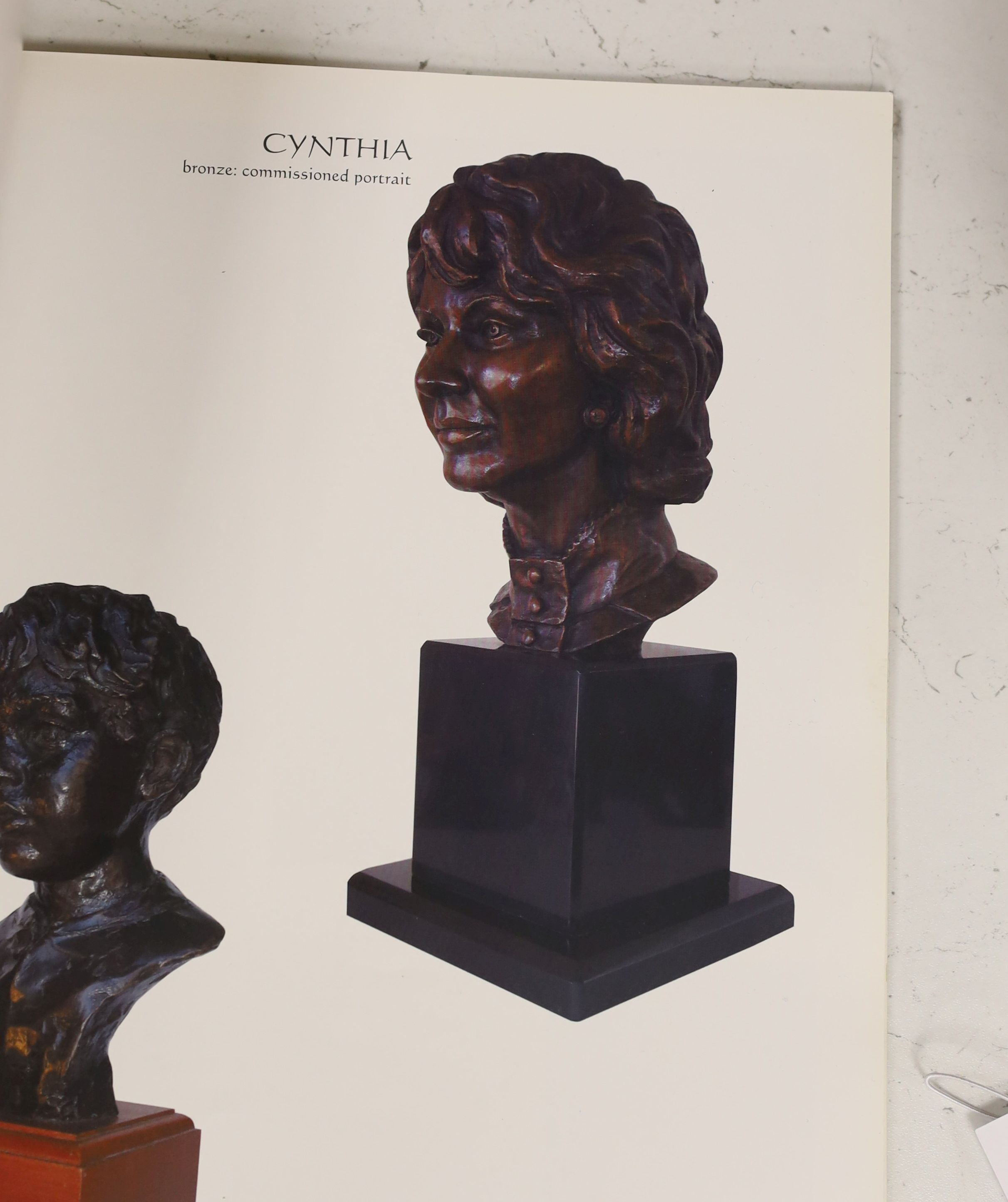 Ronald Cameron (b.1930), bronze bust, 'Cynthia', 41cm tall